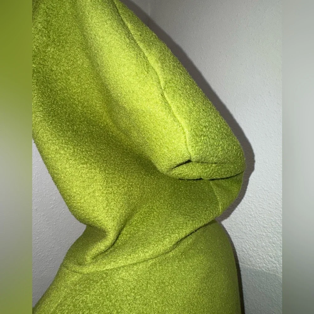 Vintage Winnie The Pooh Green With Yellow Fleece Pullover Hoodie Size Medium